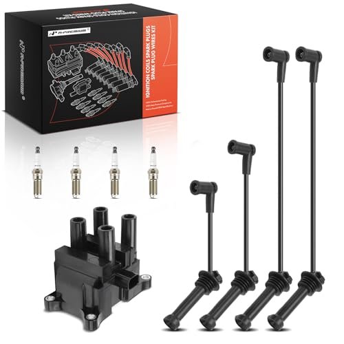 A-Premium 1 Ignition Coils with 4 Wire and 4 Iridium...