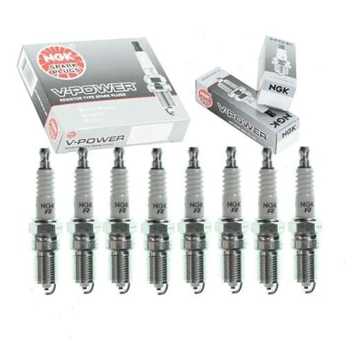 8 pc NGK V-Power Spark Plugs compatible with GMC Sierra...