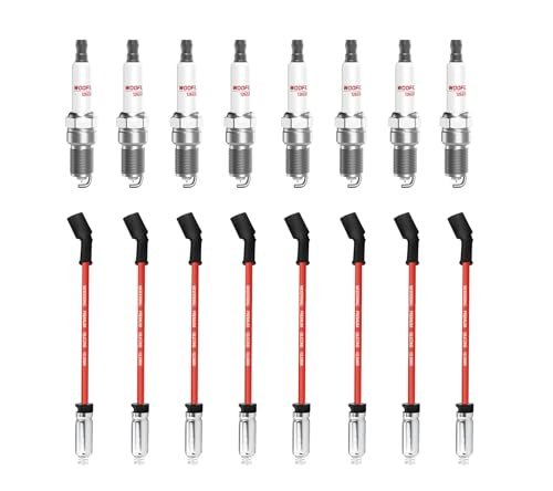 41-114 Iridium Spark Plugs and Wires Set for Chevy 5.3L...