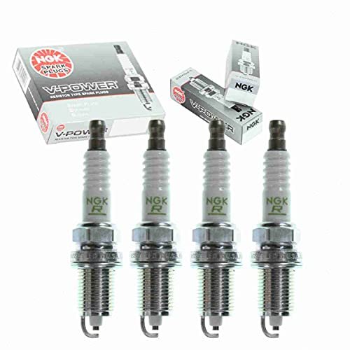 4 pc NGK V-Power Spark Plugs compatible with Honda Civic...