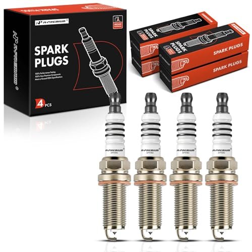 A-Premium Iridium Platinum Spark Plugs Compatible with...