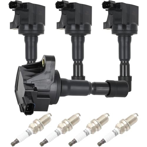 ASAPE Set of 4 Ignition Coil Pack with 4*Spark Plug...