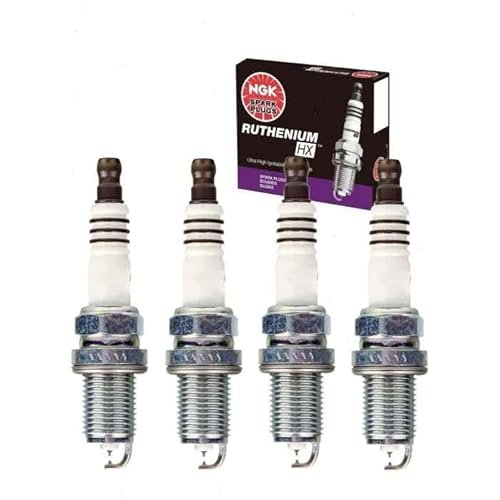 4 pc NGK Ruthenium HX Spark Plugs compatible with Honda...