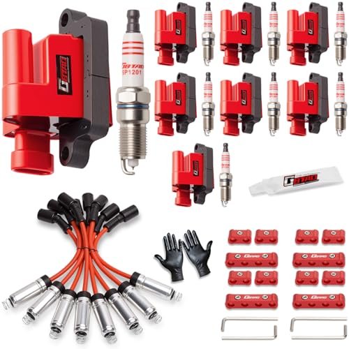 GBTAD Set of 8 Square Ignition Coil Pack and Spark...