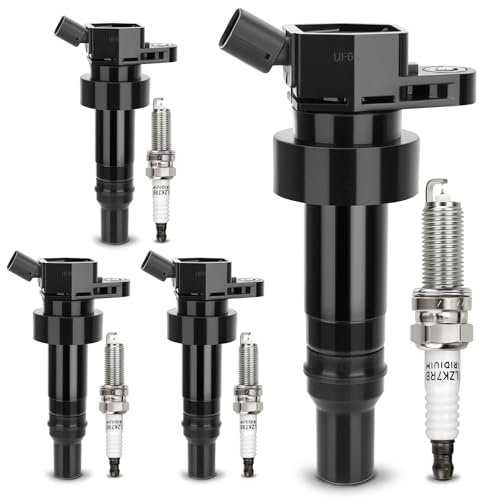 UF652 Ignition Coil &93815 Double Iridium Spark Plug for...