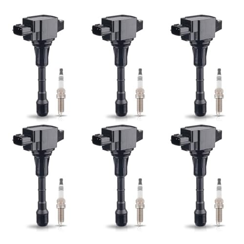 ENA Set of 6 Iridium Spark Plug and 6 Ignition...