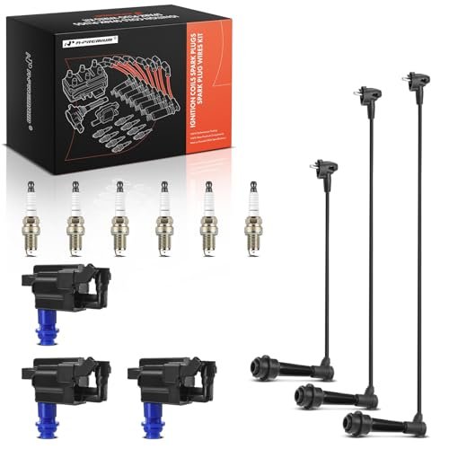 A-Premium 3 Ignition Coils with 3 Spark plug Wires and...
