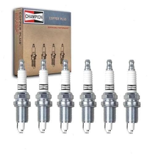 6 pc Champion Copper Plus Spark Plugs compatible with...