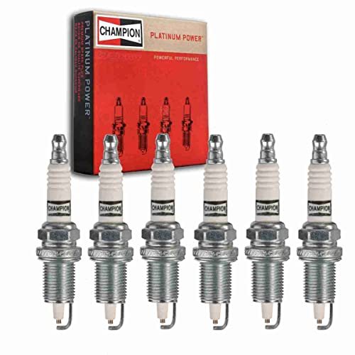 6 pc Champion Platinum Spark Plugs compatible with Jeep...
