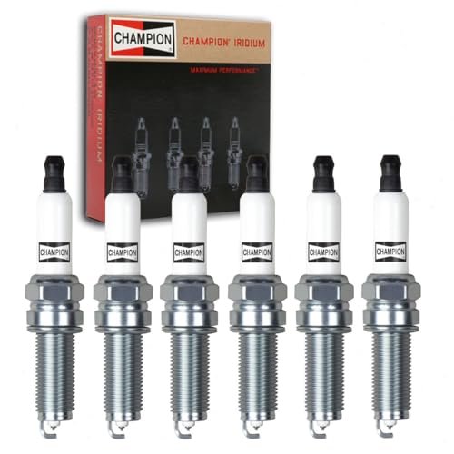 6 pc Champion Iridium Spark Plugs compatible with Jeep...