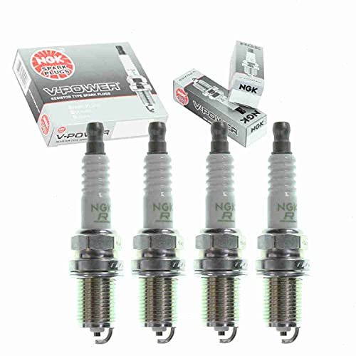 4 pc NGK V-Power Spark Plugs compatible with Kia Rio...