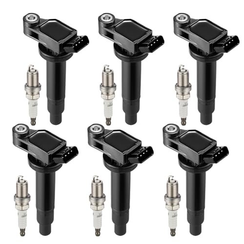 SYKRSS Set of 6 Ignition Coil Pack UF267 and Iridium...