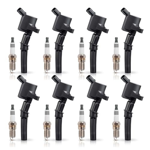 ENA Set of 8 Platinum Spark Plug and 8 Ignition...