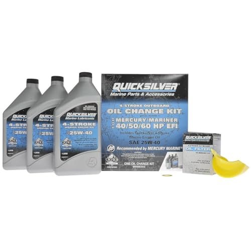 Quicksilver 25W-40 Oil Change Kit for 4-Stroke 40hp, 50hp...