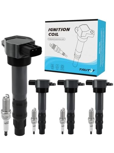 TAUTOY Set Of 4 UF532 Ignition Coil Pack & Iridium...