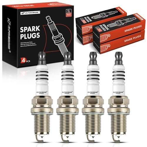 A-Premium Iridium Platinum Spark Plugs Compatible with...