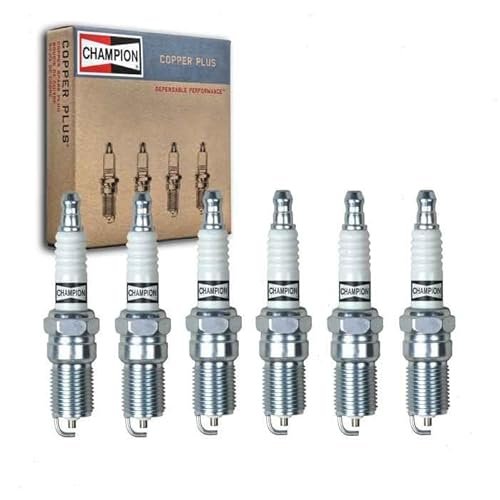 6 pc Champion Copper Plus Spark Plugs compatible with...