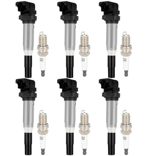 SCITOO 6 ignition coils with 6 iridium Spark Plugs 128i...