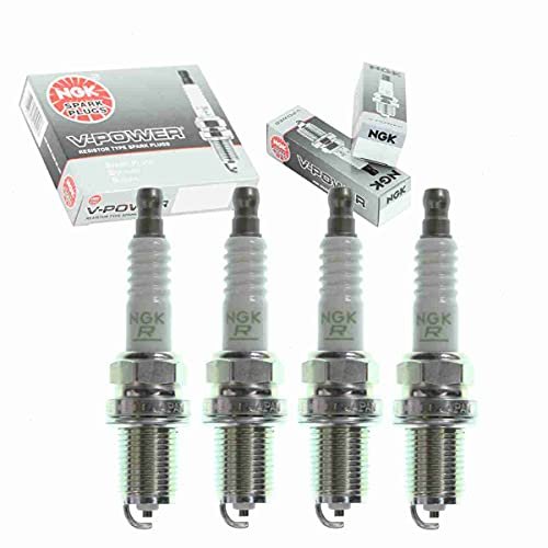 4 pc NGK V-Power Spark Plugs compatible with Mazda Miata...