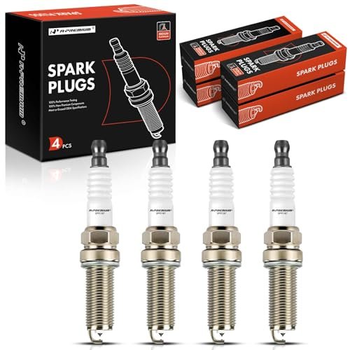 A-Premium Iridium Platinum Spark Plugs Compatible with...