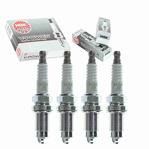 4 pc NGK V-Power Spark Plugs compatible with Nissan...