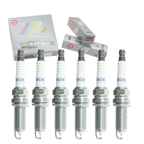 6 pc NGK Laser Iridium Spark Plugs compatible with Nissan...