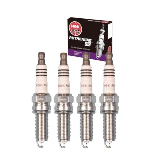 4 pc NGK Ruthenium HX Spark Plugs compatible with Nissan...