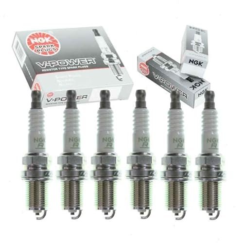 6 pc NGK V-Power Spark Plugs compatible with Nissan...