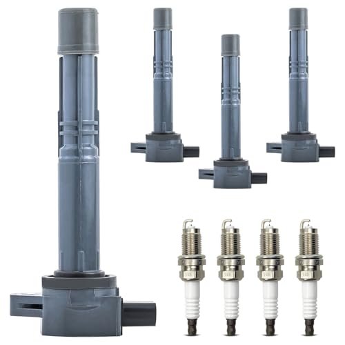 PLDDE 4pcs Ignition Coil Packs 4pcs Iridium Spark Plugs...