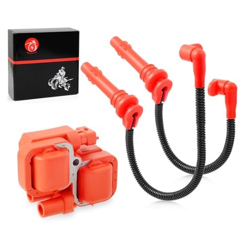 Moto1988 Ignition coil & Spark plug Wire Cap Compatible...