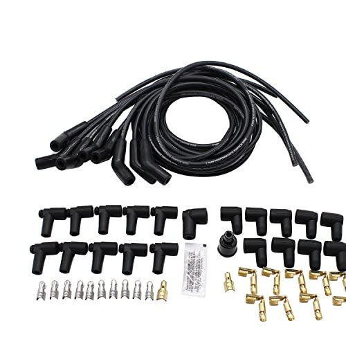 1 Set SHLPDFM Spark Plug Wires 8.5mm BlACK Universal...