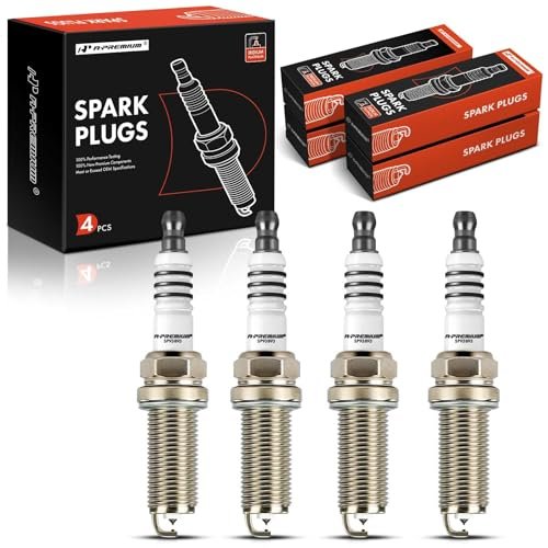 A-Premium Iridium Platinum Spark Plugs Compatible with...