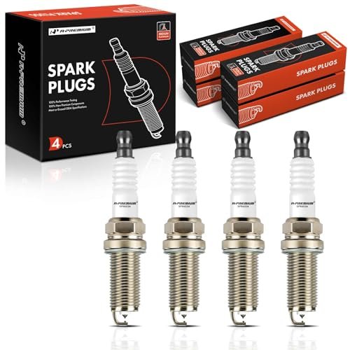 A-Premium Iridium Platinum Spark Plugs Compatible with...