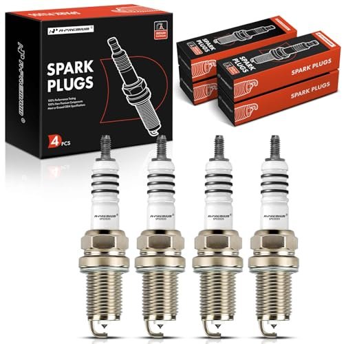 A-Premium Iridium Platinum Spark Plugs Compatible with...