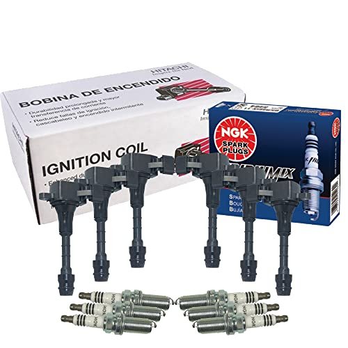 Hitachi 6 Ignition Coils NGK 6 Iridium IX Spark Plugs...