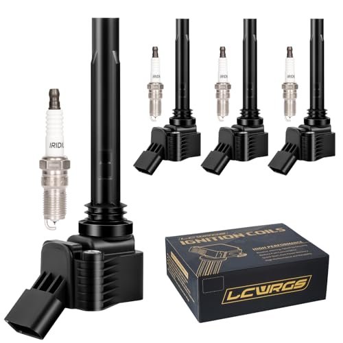 Set of 4 Ignition Coil Pack and Spark Plugs Fits...