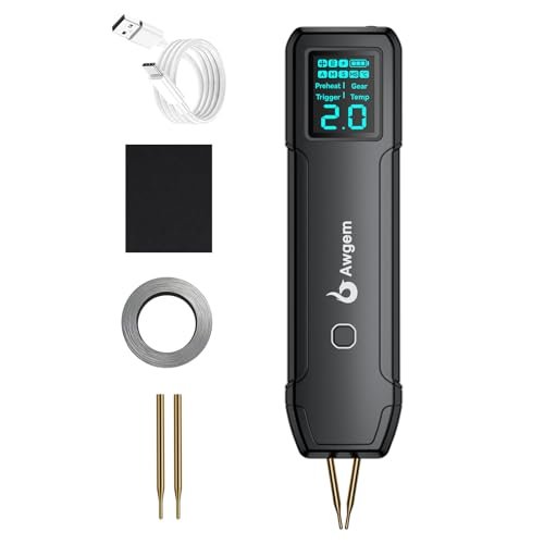 Battery Spot Welder, Awgem Battery Welder 99 Gear Handheld...