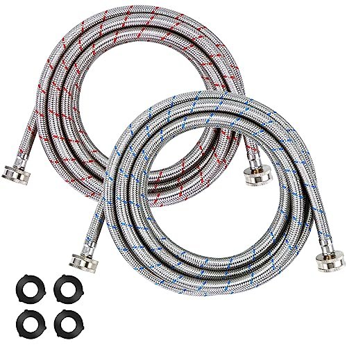 15ft LONG Washing Machine Hoses UPGRADE by Blutoget-...