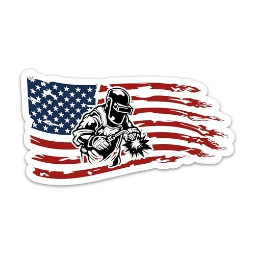 TANGOGLAM US Welder Flag Welding Stickers, Welder Proud...