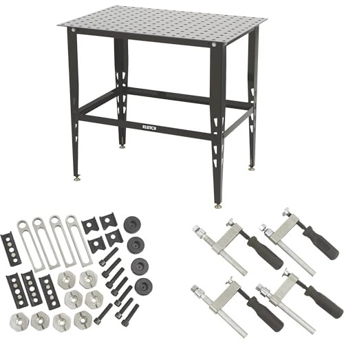 Klutch Steel Welding Table, 600 Lbs Weight Capacity, 16mm...