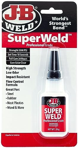 J-B Weld 33120H SuperWeld Glue - Clear Super Glue -...