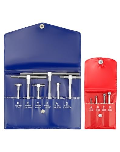 QWORK Stainless Steel Telescoping Bore Gauge Set - 1/8