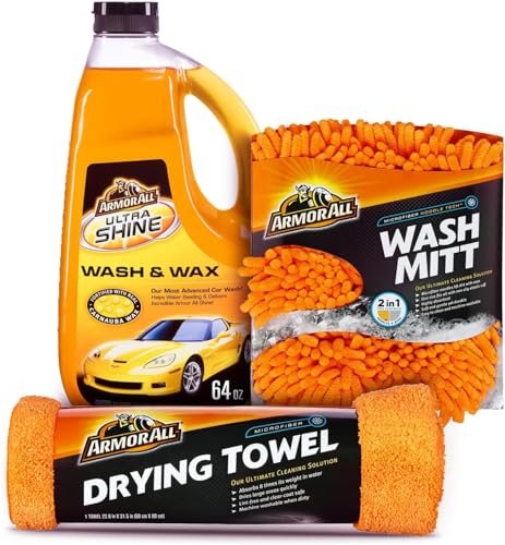 Armor All Car Wash Kit, Includes Car Wash Soap, Wash...