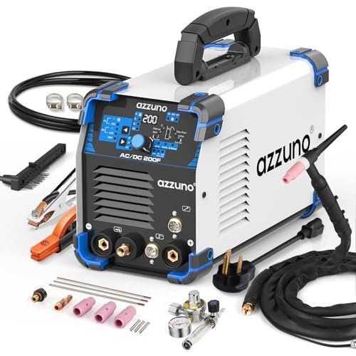 AZZUNO AC/DC TIG Welder 200A with Pulse 110V/220V, Aluminum...