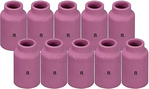 RIVERWELD TIG Gas Lens Alumina Nozzles Ceramic Cups Large...