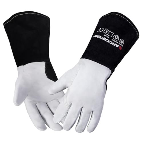 ARCCAPTAIN Soft Goat Grain TIG Welding Gloves with High...