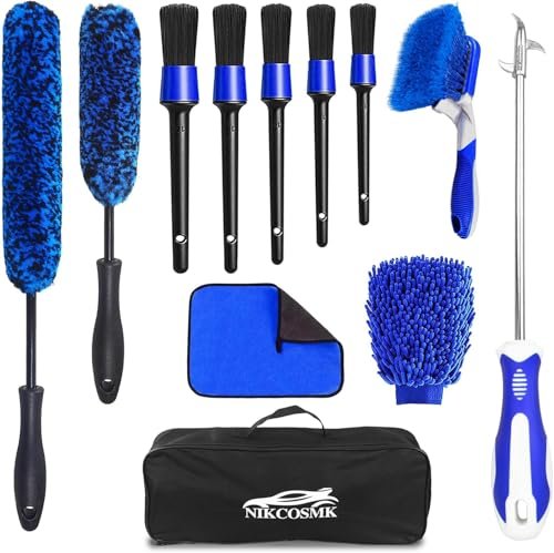 12Pcs Wheel Brush Kit for Cleaning Wheel and Tire, Wheel...