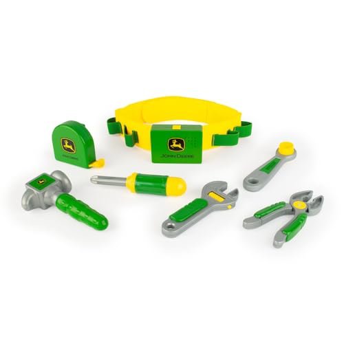 John Deere Deluxe Talking Toolbelt - 7-Piece Kids Tool...