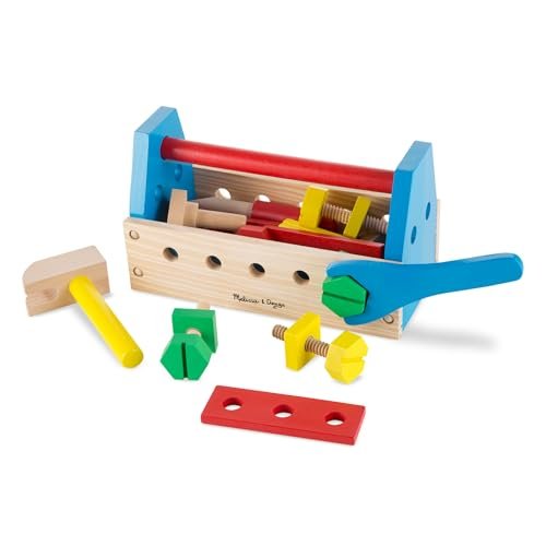 Melissa & Doug Take-Along Tool Kit Wooden Construction Toy...
