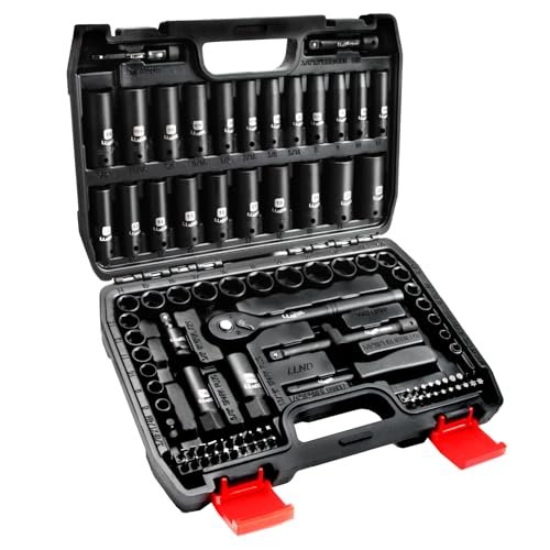 LLNEDL Impact Socket Set 3/8 Drive,95Pcs Deep&Shallow...